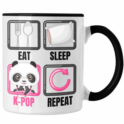Eat Sleep K-Pop Tasse Geschenk Koreanische Musik Kpop Geschenkidee Spruch Trendation