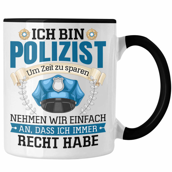 Polizist Tasse Geschenk Lustiger Spruch Männer Bester Polizei Trendation