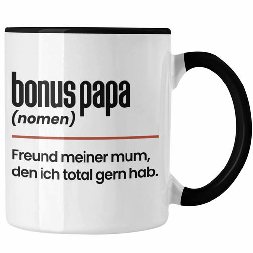 Bonus Papa Tasse Geschenk Vatertag Lustiger Spruch Stiefpapa Stiefvater Geschenkidee Trendation