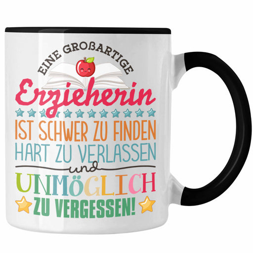 Erzieherin Abschied Tasse Abschiedsgeschenk Spruch Kindergärtnerin Geschenkidee zum Abschied Becher Kaffeetasse Trendation