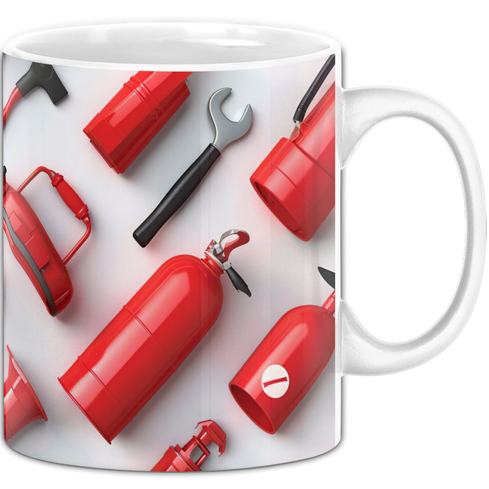 Feuerwehr Tasse Geschenk Feuerwehrmann 3D Tasse Weiß Trendation