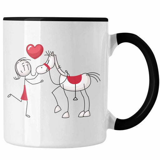 Reiterin Tasse Geschenk Kaffee-Becher für Pferdeliebhaber Geschenkidee Pferde Trendation
