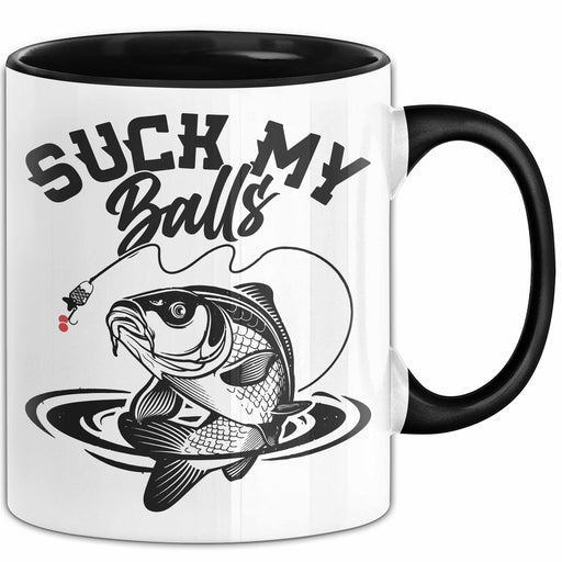 Fischer Karpfen Angler Geschenk Tasse Fischer Fisch Suck My Balls Anglergeschenke Trendation