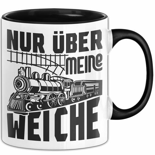 Eisenbahner Tasse Geschenk Nur Über Meine Weiche Modell-Eisenbahner Eisenbahnfahrer Geschenkidee Kaffee-Becher Trendation