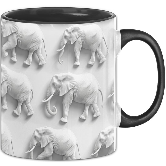 Elefanten 3D Tasse Geschenk Elefanten-Liebhaber Geschenkidee Steine Trendation