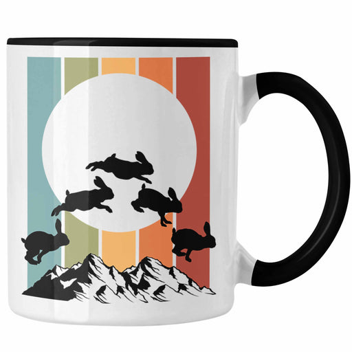 Hasen Berge Grafik Tasse Berghasen Geschenk Kaffeetasse Wandern Tirol Alpen Trendation