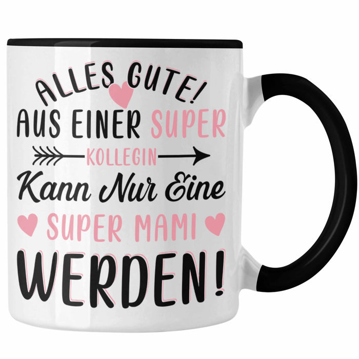 Mutterschutz Abschied Tasse Geschenk Kollegin Abschiedsgeschenk Werdende Mutter Mama Super Mami Trendation