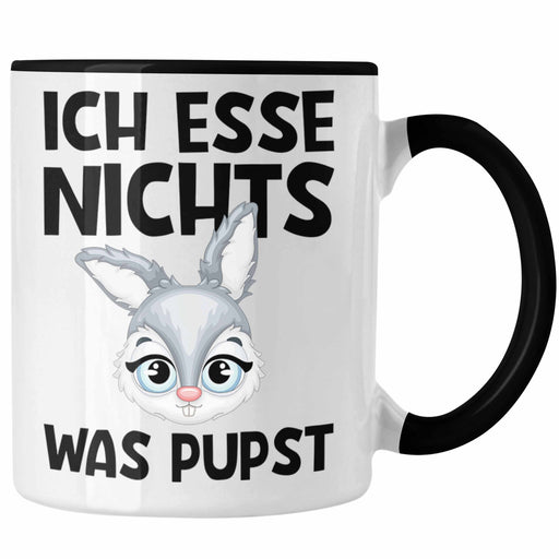 Veganer Tasse Geschenk Ich Esse Nichts Was Pupst Tierschutz Hase Kaninchen Edition Trendation