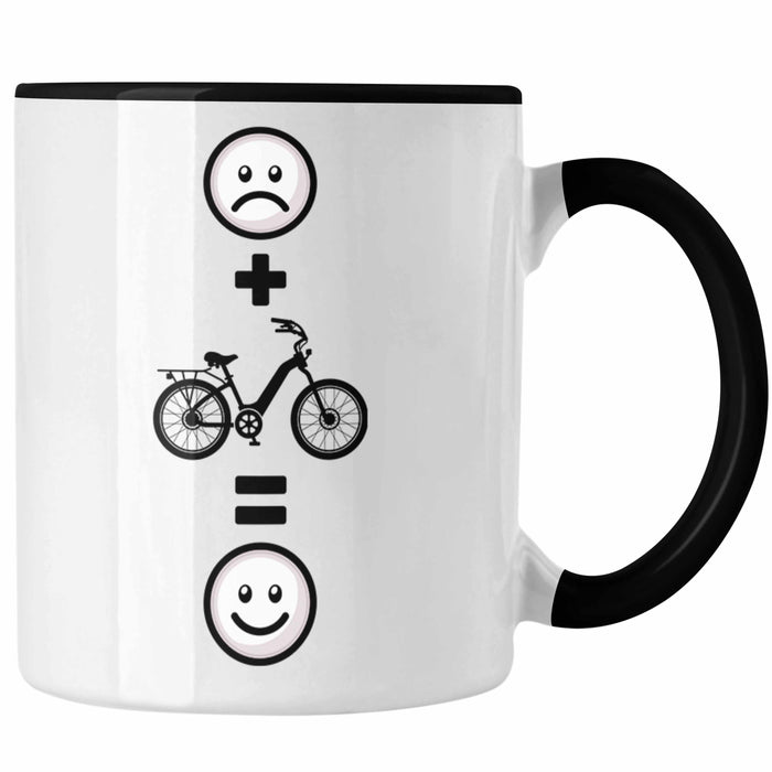 E-bike Tasse Geschenk für E-Bike fahrer Geburtstag Lustige Geschenkidee :( + E-Bike = :) Trendation