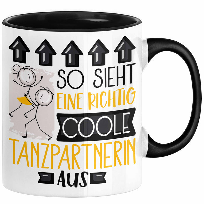 Tanzpartnerin Geschenk Tasse Lustig Geschenkidee für Tanzpartnerin Geburtstag So Sieht Eine Richtig Coole Tanzpartnerin Aus Frauen Spruch Trendation