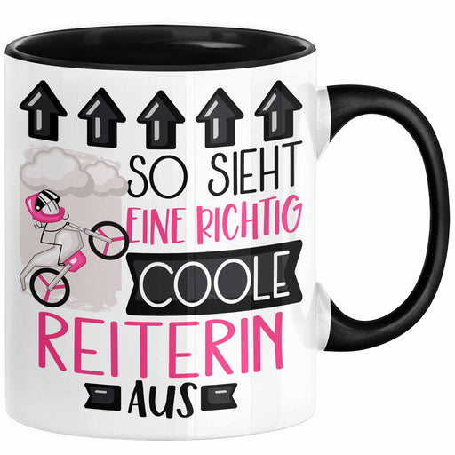 Reiterin Geschenk Tasse Lustig Geschenkidee für Reiterin Geburtstag So Sieht Eine Richtig Coole Reiterin Aus Frauen Spruch Trendation