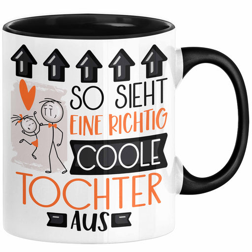 Tochter Geschenk Tasse Lustig Geschenkidee für Tochter Geburtstag So Sieht Eine Richtig Coole Tochter Aus Frauen Spruch Trendation