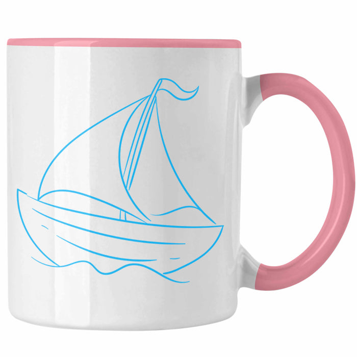 Segelboot Tasse Lustiges Geschenk für Segler Kapitäne Geschenkidee Rosa Trendation