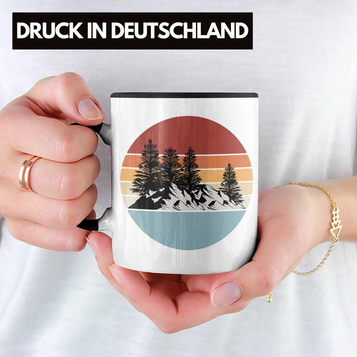Retro Wald Tasse Geschenk Outdoor Natur Berge Trendation