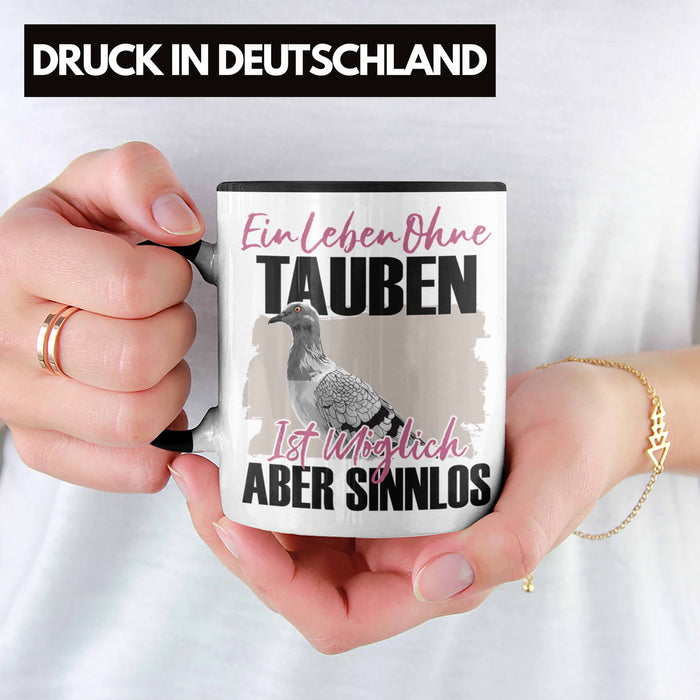 Eule Tasse Geschenk Spruch Tauben Liebhaber Geschenkidee Ein Leben Ohne Tauben Trendation