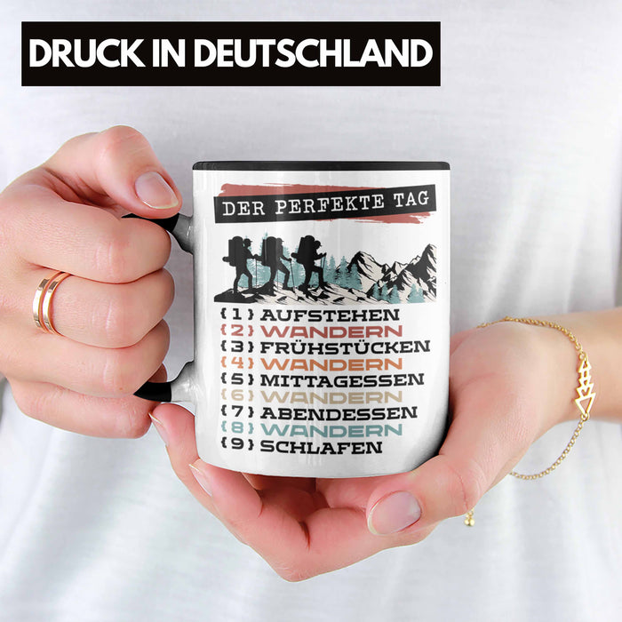 Wandern Tasse Geschenk für Wander-Fans Berge Spruch Der tolle Tag Geschenkidee Lustig Trendation