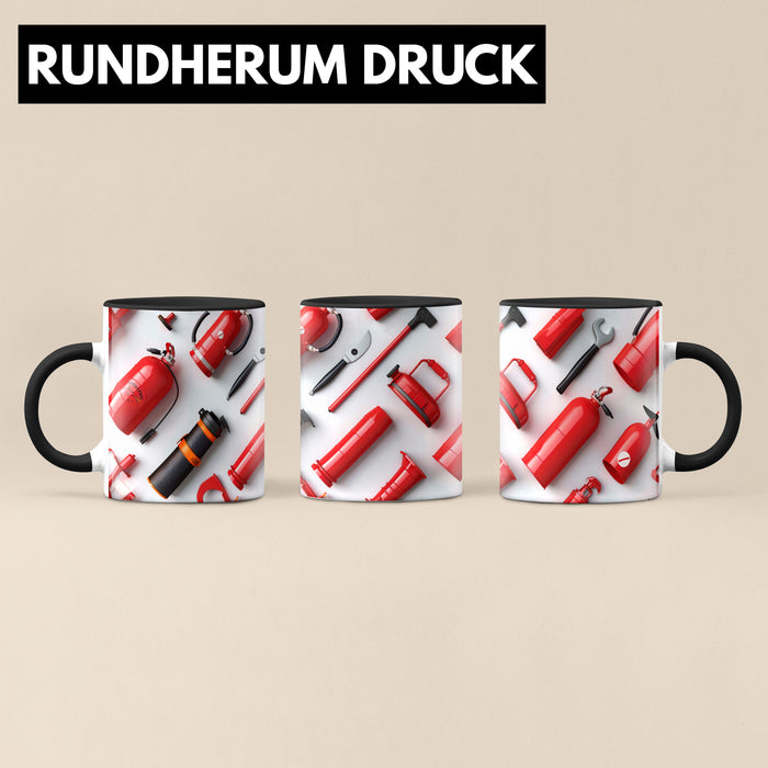 Feuerwehr Tasse Geschenk Feuerwehrmann 3D Tasse Trendation