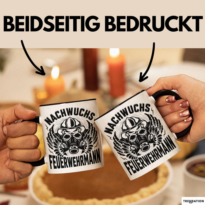 Nachwuchs Feuerwehrmann Tasse Geschenk Jungs Jungen Geschenkidee Freiwillige Feuerwehr Kaffee-Becher Trendation