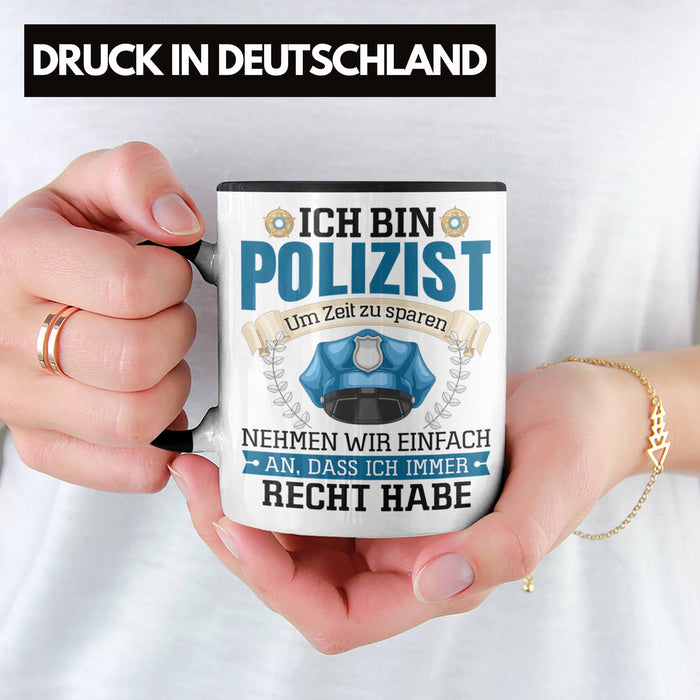 Polizist Tasse Geschenk Lustiger Spruch Männer Bester Polizei Trendation