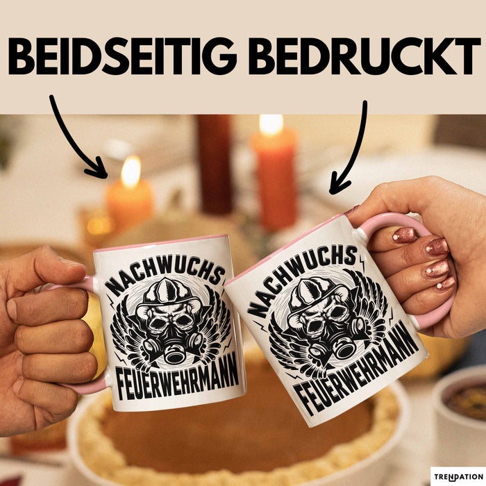 Nachwuchs Feuerwehrmann Tasse Geschenk Jungs Jungen Geschenkidee Freiwillige Feuerwehr Kaffee-Becher Rosa Trendation
