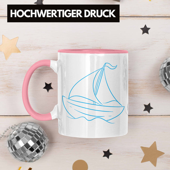 Segelboot Tasse Lustiges Geschenk für Segler Kapitäne Geschenkidee Rosa Trendation
