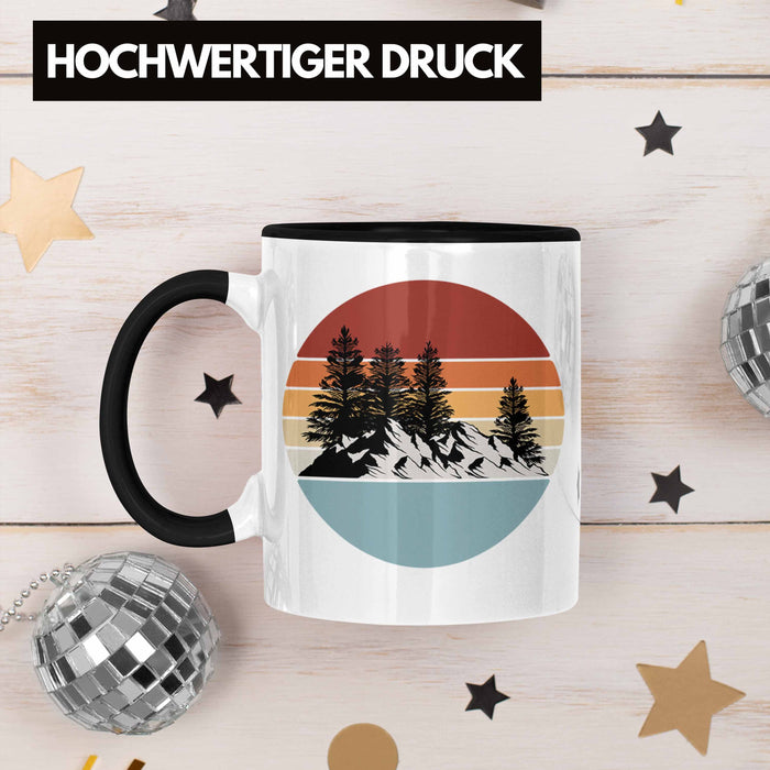 Retro Wald Tasse Geschenk Outdoor Natur Berge Trendation