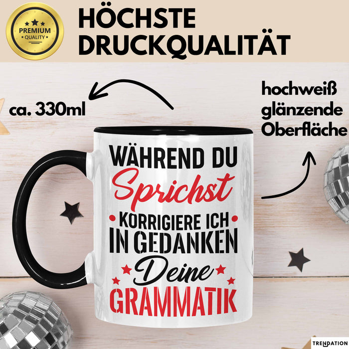 Deutsch-Lehrer Tasse Geschenk Grammatik Korrigieren Geschenkidee Lehrerin Trendation