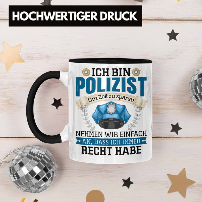 Polizist Tasse Geschenk Lustiger Spruch Männer Bester Polizei Trendation