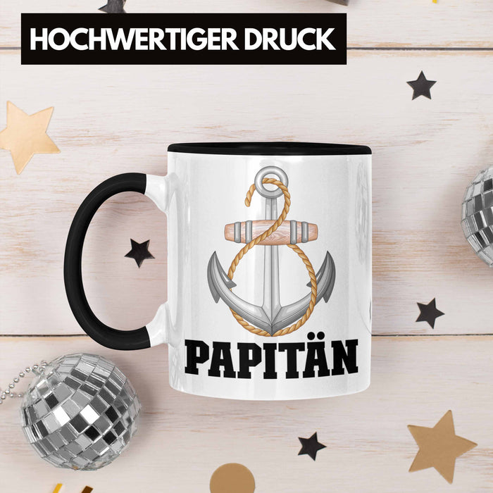 Papitän Tasse Geschenk Vater Kapitän Geschenkidee zum Vatertag Papa Boot Trendation