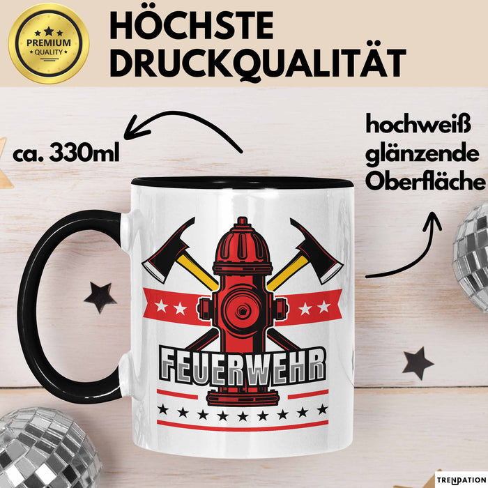 Feuerwehr Tasse Geschenk Für Feuerwehrmann Geschenkidee Hydrant Trendation