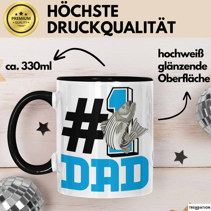 Fischer Nummer 1 Dad Vater Tasse Geschenk Angler Papa Geschenkidee Bester Papa Der Welt Vatertag Lustige Geschenkidee Trendation