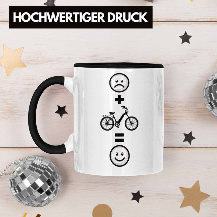 E-bike Tasse Geschenk für E-Bike fahrer Geburtstag Lustige Geschenkidee :( + E-Bike = :) Trendation