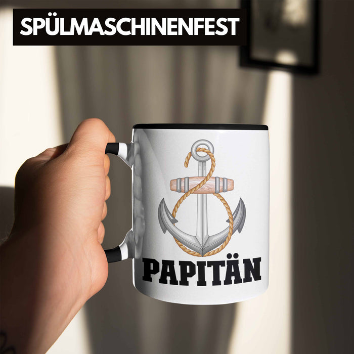 Papitän Tasse Geschenk Vater Kapitän Geschenkidee zum Vatertag Papa Boot Trendation