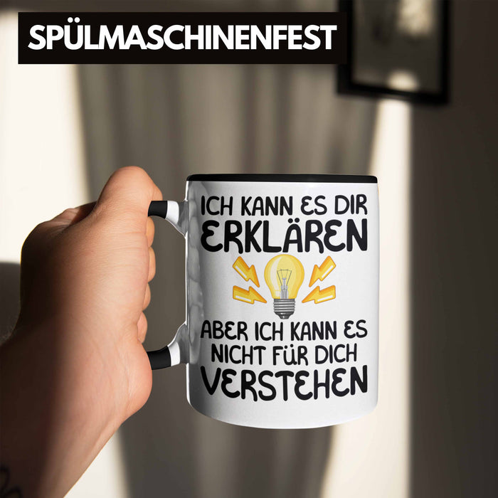 Elektriker Lehrer Geschenk Tasse Lustiger Spruch Geschenkidee für Elektrik Studenten Kaffeetasse Becher Trendation