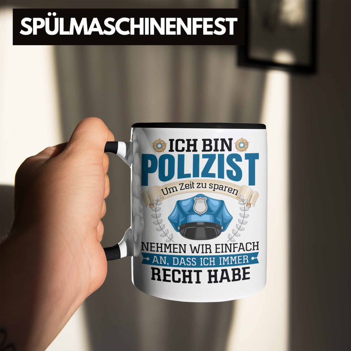 Polizist Tasse Geschenk Lustiger Spruch Männer Bester Polizei Trendation