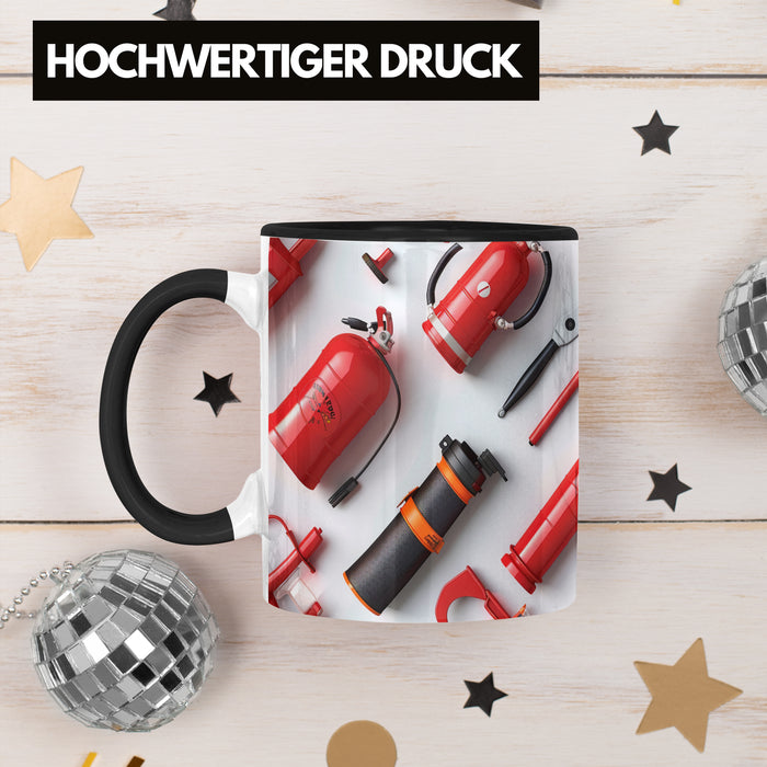 Feuerwehr Tasse Geschenk Feuerwehrmann 3D Tasse Trendation