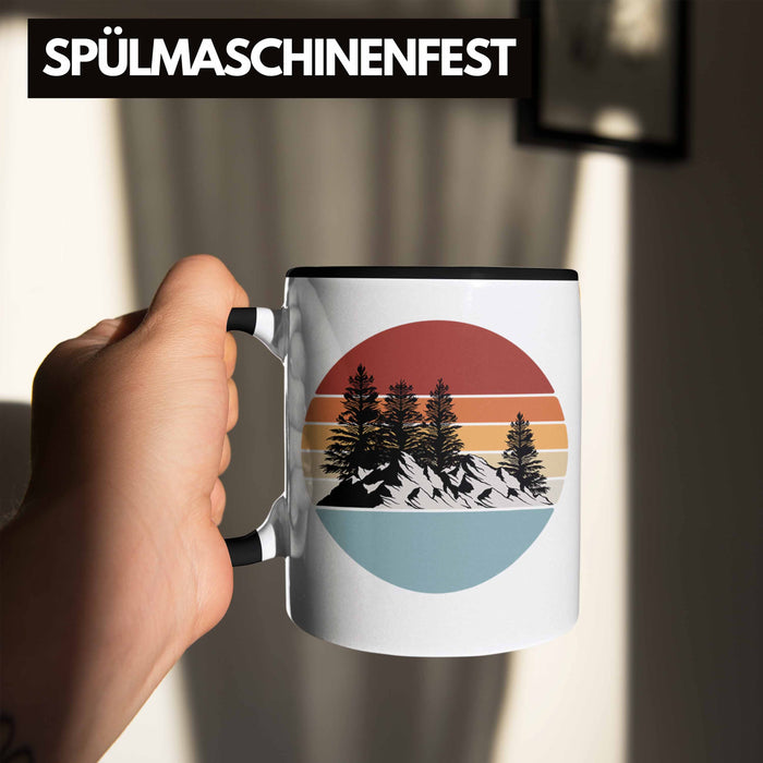 Retro Wald Tasse Geschenk Outdoor Natur Berge Trendation
