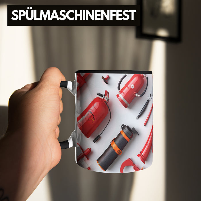 Feuerwehr Tasse Geschenk Feuerwehrmann 3D Tasse Trendation