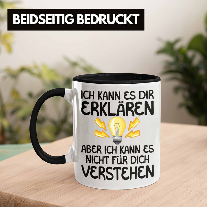 Elektriker Lehrer Geschenk Tasse Lustiger Spruch Geschenkidee für Elektrik Studenten Kaffeetasse Becher Trendation