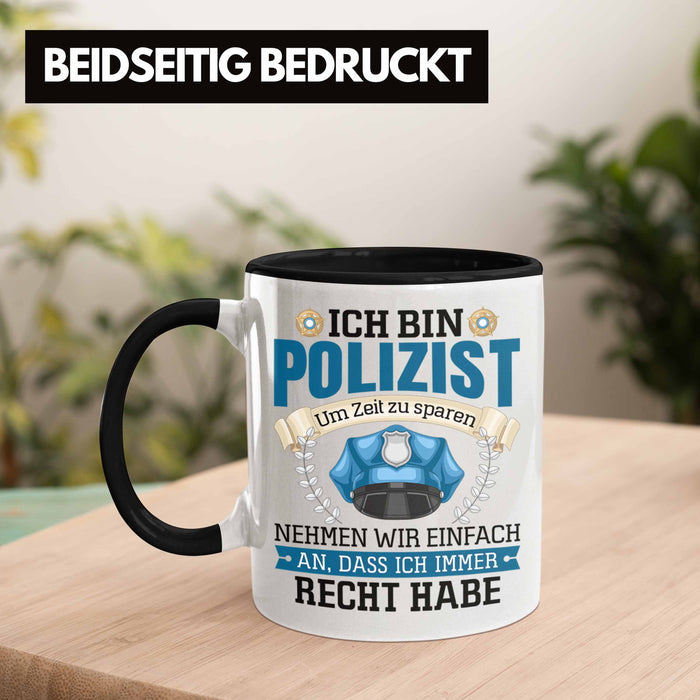 Polizist Tasse Geschenk Lustiger Spruch Männer Bester Polizei Trendation