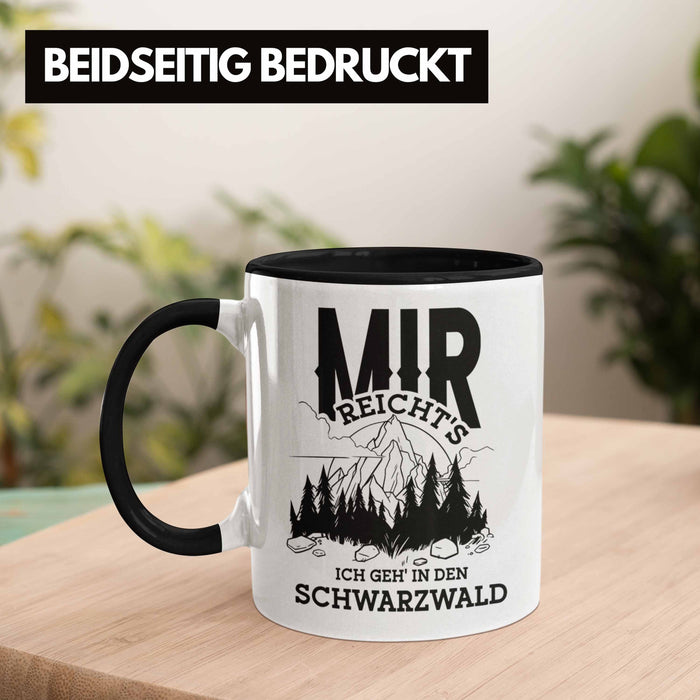 Schwarzwald Wanderer Tasse mit lustigem Spruch - Geschenk für Naturfreunde und Wanderliebhaber Trendation