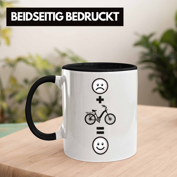 E-bike Tasse Geschenk für E-Bike fahrer Geburtstag Lustige Geschenkidee :( + E-Bike = :) Trendation