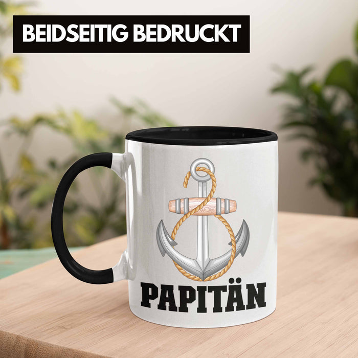 Papitän Tasse Geschenk Vater Kapitän Geschenkidee zum Vatertag Papa Boot Trendation