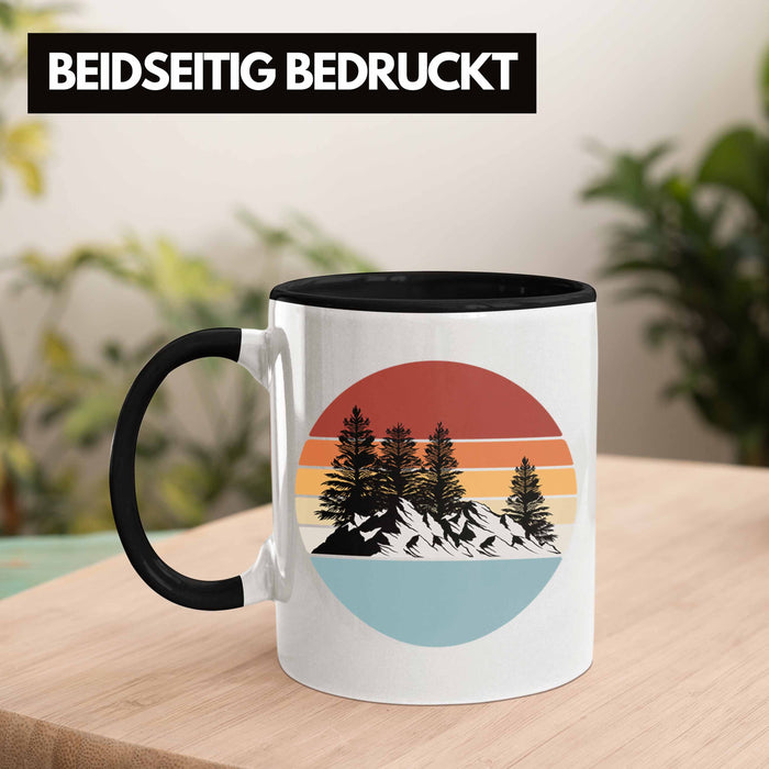 Retro Wald Tasse Geschenk Outdoor Natur Berge Trendation