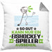 Eishockeyspieler Geschenk Kissen mit Füllung 40x40 So Gut Kann Nur Ein Eishockeyspieler Aussehen Geschenkidee (Grau) Grau Trendation