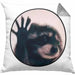 Waschbär Meme Kissen mit Füllung 40x40 Geschenk Lustiger Waschbär (Grau) Grau Trendation