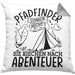 Pfadfinder Kissen mit Füllung 40x40 Geschenk Pfadfinder Stinken Nicht Sie Riechen Nach Abenteuer (Grau) Grau Trendation