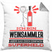 Weinsammler Geschenk Kissen mit Füllung 40x40 Ich Bin Weinsammler Aber Sag Doch Einfach Superheld Lustige Geschenkdiee für Weinsammler (Grau) Grau Trendation