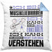Musikliebhaber Geschenk Kaffee-Kissen mit Füllung 40x40 Geschenkidee für Musikliebhaber Ich Bin Musikliebhaber Ich Kann Es Dir Erklären Jedoch Nicht Für Dich Verstehen Spruch Lustig (Grau) Blau Trendation