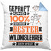 Wildnislehrer Geschenk Lustiger Spruch für Wildnislehrer Geschenkidee Bester Wildnislehrer Der WeltKissen mit Füllung 40x40 (Grau) Blau Trendation
